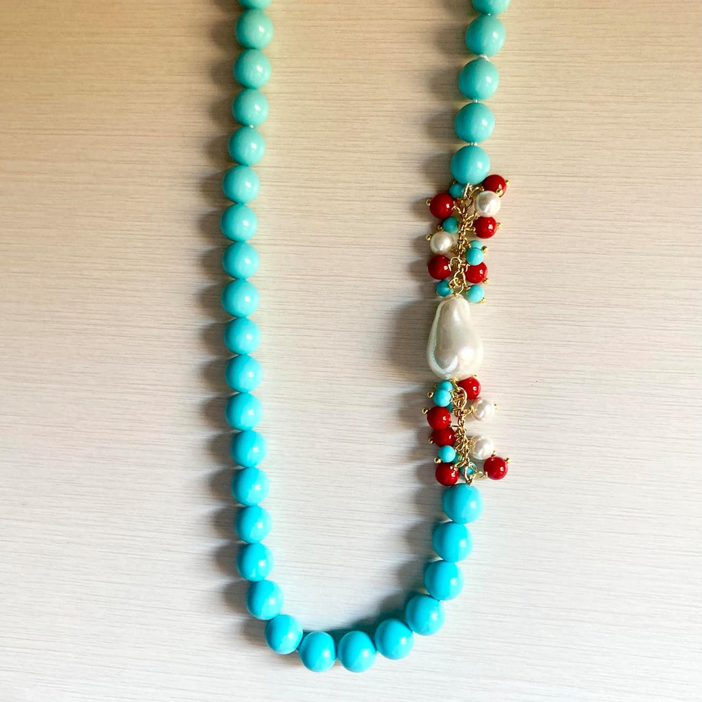 Collana in Pasta di Turchese con madreperla