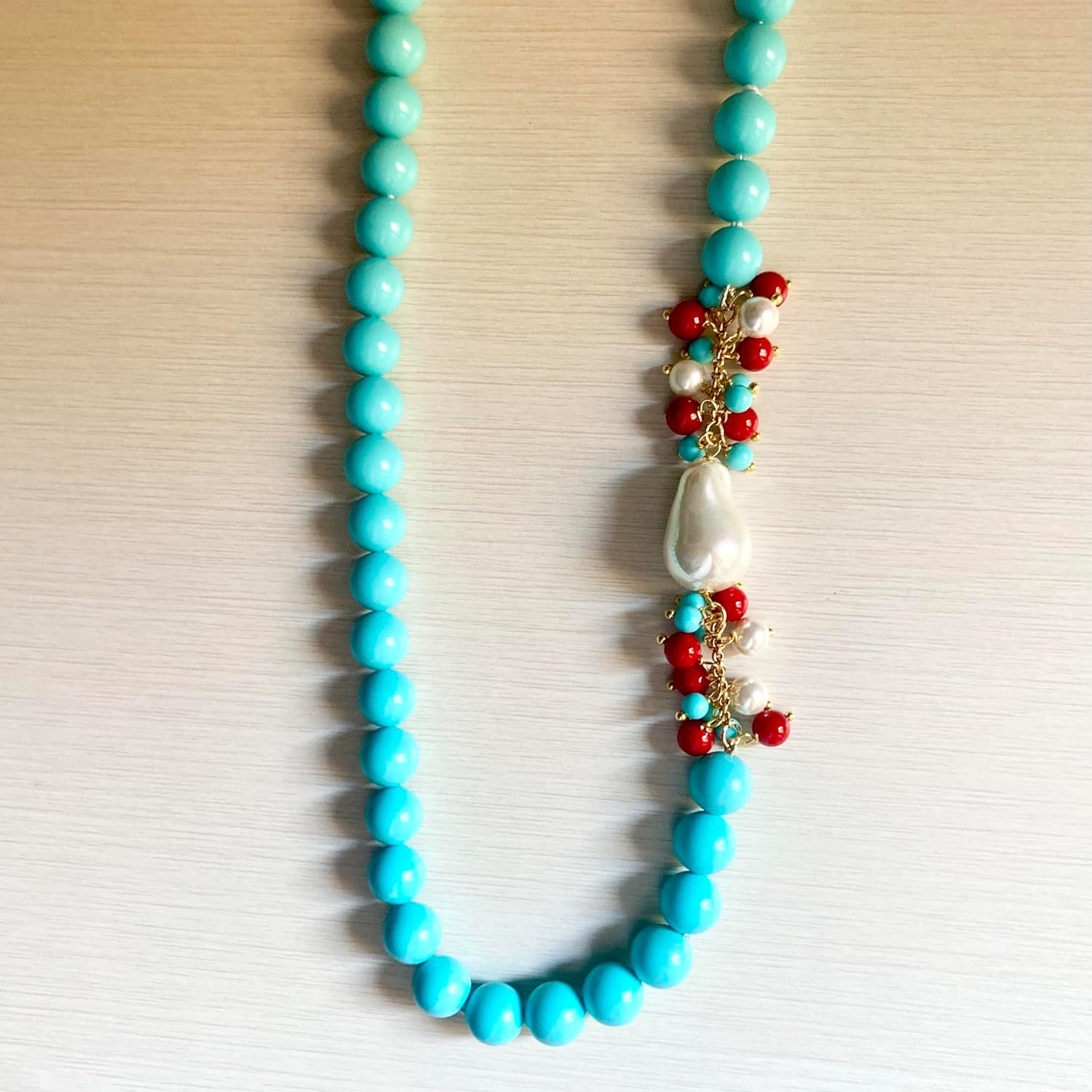 Collana in Pasta di Turchese con madreperla